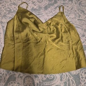 Elegant Olive Green Cropped Women's Top